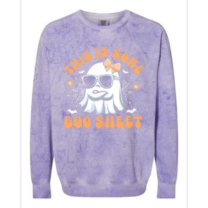 This Is Some Boo Sheet Women Cute Ghost Halloween Colorblast Crewneck Sweatshirt