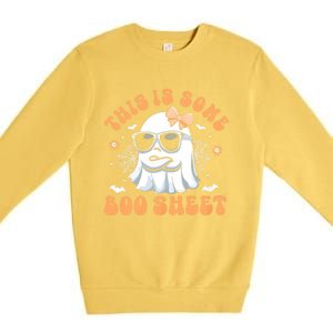 This Is Some Boo Sheet Women Cute Ghost Halloween Premium Crewneck Sweatshirt