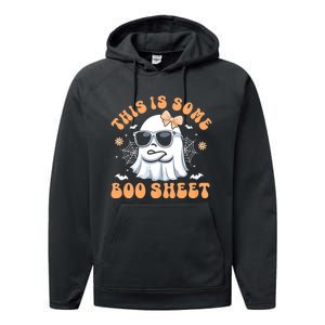 This Is Some Boo Sheet Women Cute Ghost Halloween Performance Fleece Hoodie