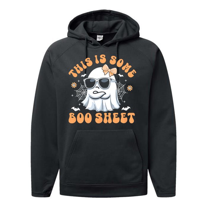 This Is Some Boo Sheet Women Cute Ghost Halloween Performance Fleece Hoodie