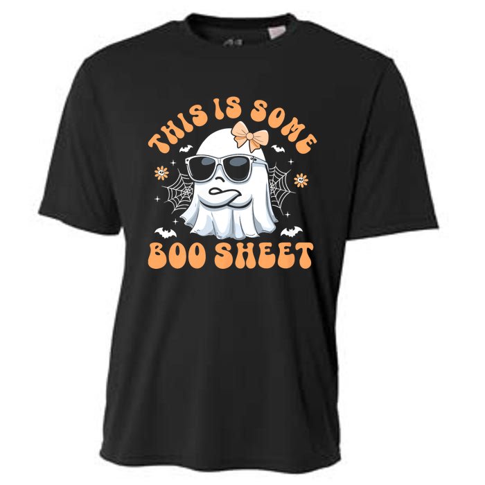 This Is Some Boo Sheet Women Cute Ghost Halloween Cooling Performance Crew T-Shirt