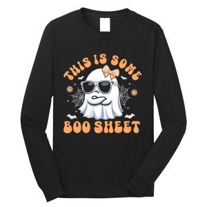 This Is Some Boo Sheet Women Cute Ghost Halloween Long Sleeve Shirt