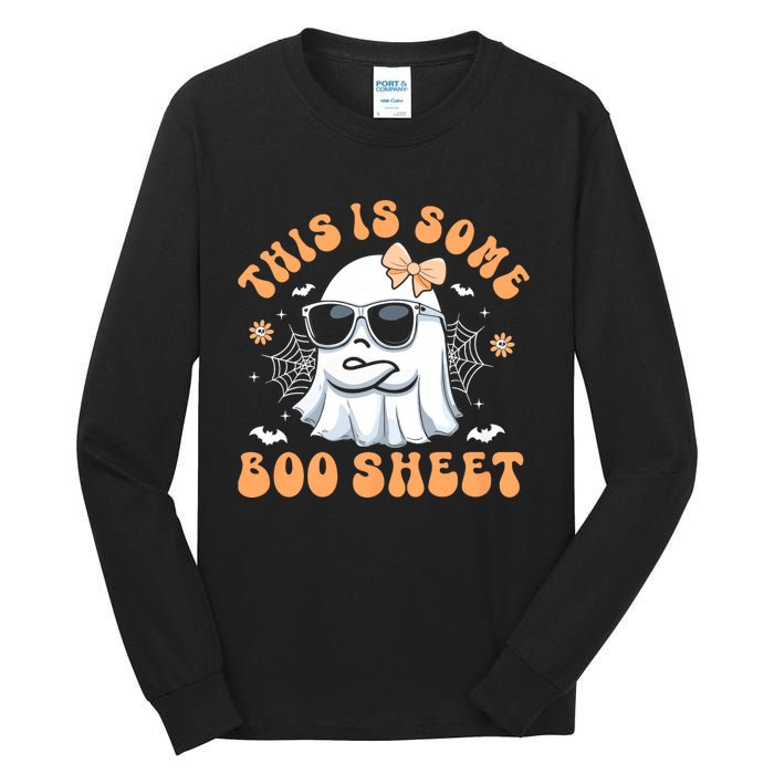 This Is Some Boo Sheet Women Cute Ghost Halloween Tall Long Sleeve T-Shirt