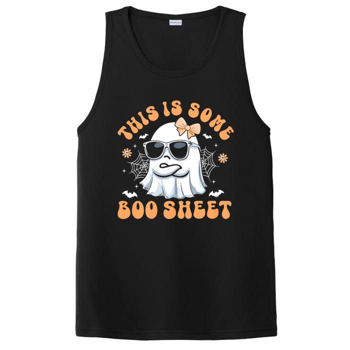 This Is Some Boo Sheet Women Cute Ghost Halloween PosiCharge Competitor Tank