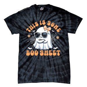 This Is Some Boo Sheet Women Cute Ghost Halloween Tie-Dye T-Shirt