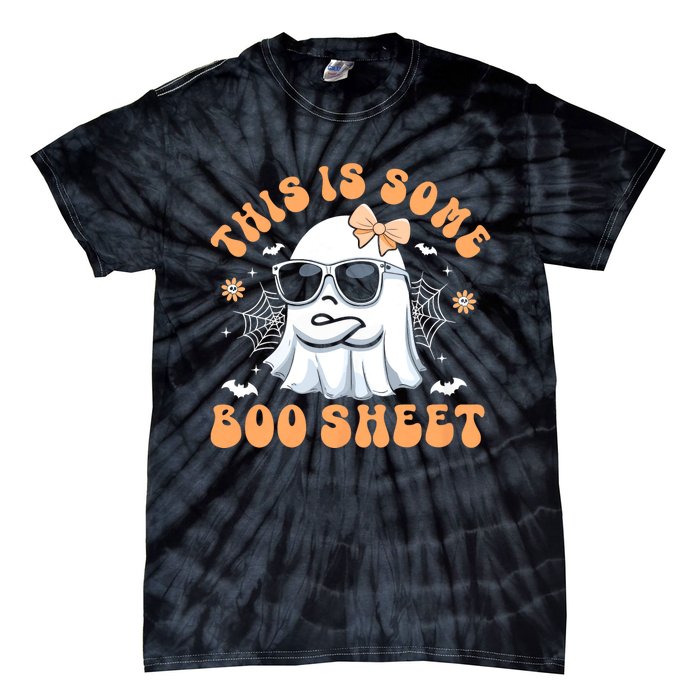 This Is Some Boo Sheet Women Cute Ghost Halloween Tie-Dye T-Shirt