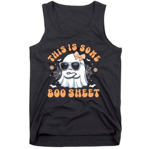 This Is Some Boo Sheet Women Cute Ghost Halloween Tank Top