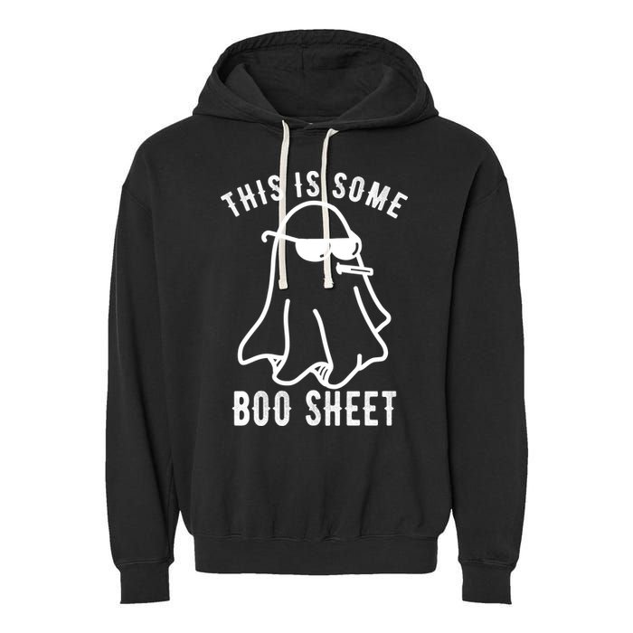 This Is Some Boo Sheet Funny Ghost Garment-Dyed Fleece Hoodie
