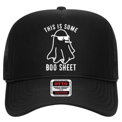 This Is Some Boo Sheet Funny Ghost High Crown Mesh Back Trucker Hat