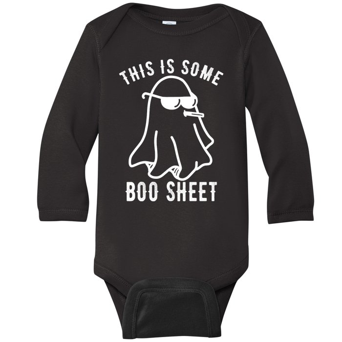 This Is Some Boo Sheet Funny Ghost Baby Long Sleeve Bodysuit