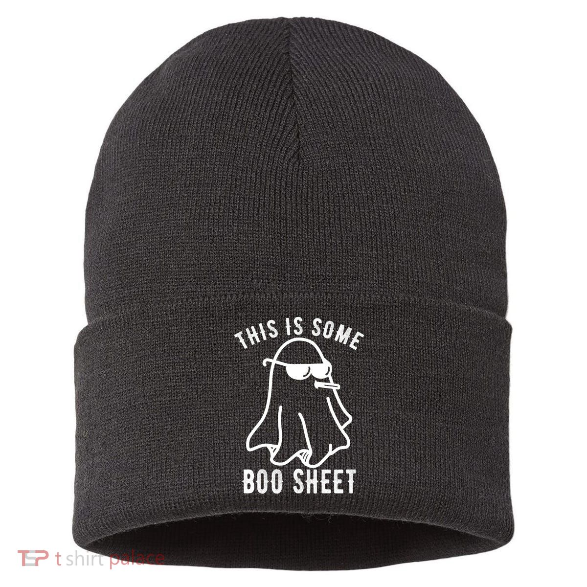 This Is Some Boo Sheet Funny Ghost Sustainable Knit Beanie
