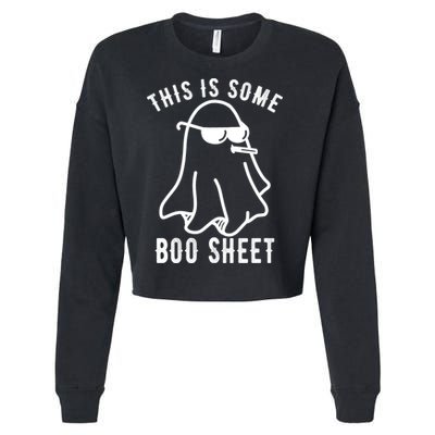 This Is Some Boo Sheet Funny Ghost Cropped Pullover Crew
