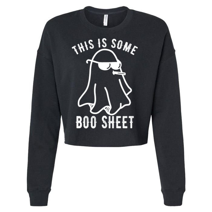 This Is Some Boo Sheet Funny Ghost Cropped Pullover Crew