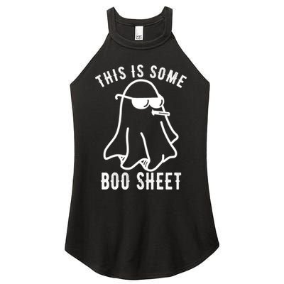 This Is Some Boo Sheet Funny Ghost Women's Perfect Tri Rocker Tank