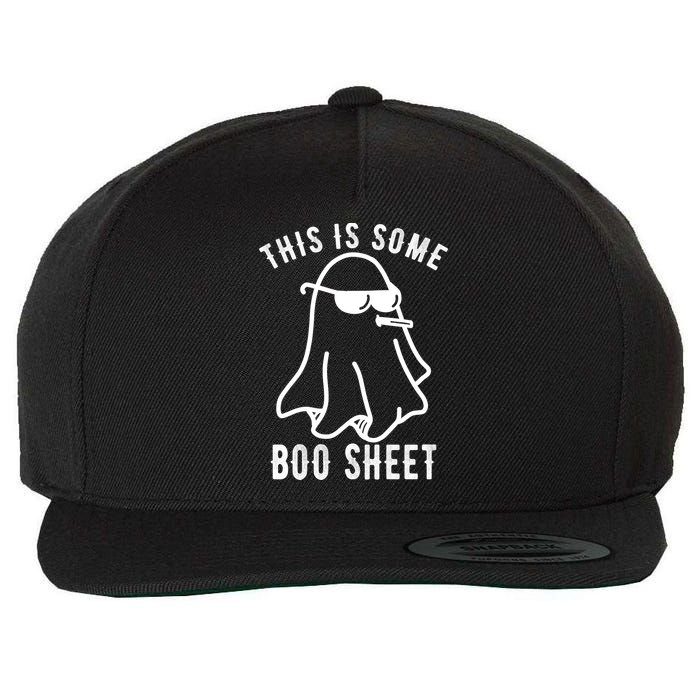 This Is Some Boo Sheet Funny Ghost Wool Snapback Cap