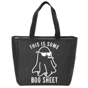 This Is Some Boo Sheet Funny Ghost Zip Tote Bag