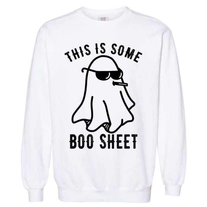 This Is Some Boo Sheet Funny Ghost Garment-Dyed Sweatshirt