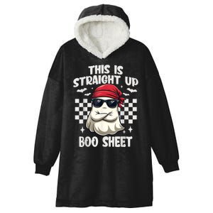 This Is Straight Up Boo Sheet Funny Halloween Hooded Wearable Blanket