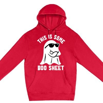 This Is Some Boo Sheet Ghost Retro Halloween Costume Premium Pullover Hoodie