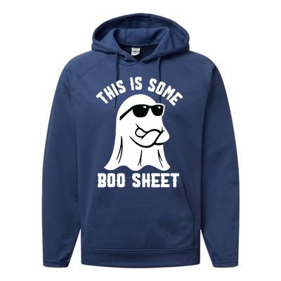 This Is Some Boo Sheet Ghost Retro Halloween Costume Performance Fleece Hoodie