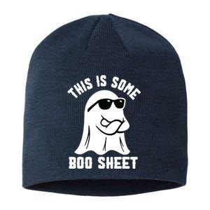 This Is Some Boo Sheet Ghost Retro Halloween Costume Sustainable Beanie