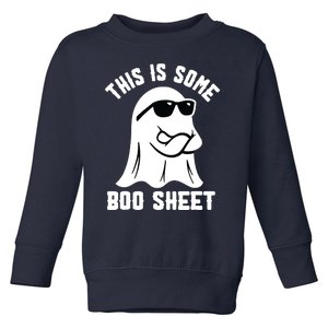 This Is Some Boo Sheet Ghost Retro Halloween Costume Toddler Sweatshirt