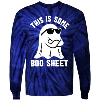 This Is Some Boo Sheet Ghost Retro Halloween Costume Tie-Dye Long Sleeve Shirt