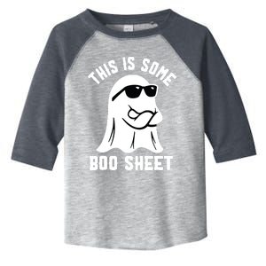 This Is Some Boo Sheet Ghost Retro Halloween Costume Toddler Fine Jersey T-Shirt