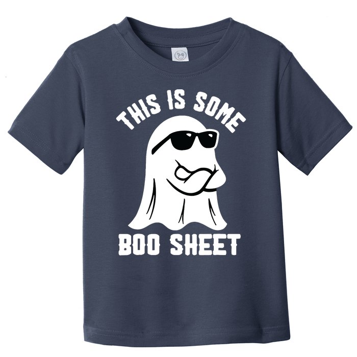 This Is Some Boo Sheet Ghost Retro Halloween Costume Toddler T-Shirt