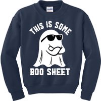 This Is Some Boo Sheet Ghost Retro Halloween Costume Kids Sweatshirt