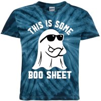 This Is Some Boo Sheet Ghost Retro Halloween Costume Kids Tie-Dye T-Shirt