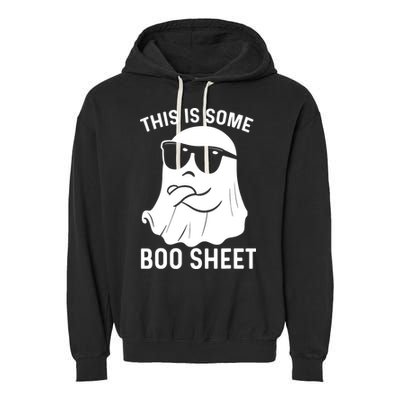 This Is Some Boo Sheet Ghost Halloween Costume Garment-Dyed Fleece Hoodie