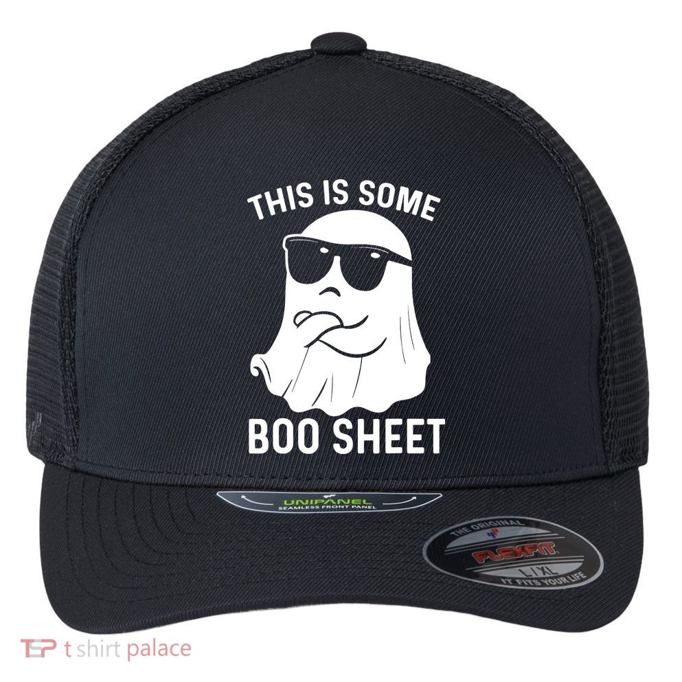 This Is Some Boo Sheet Ghost Halloween Costume Flexfit Unipanel Trucker Cap