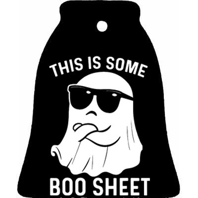 This Is Some Boo Sheet Ghost Halloween Costume Ceramic Bell Ornament