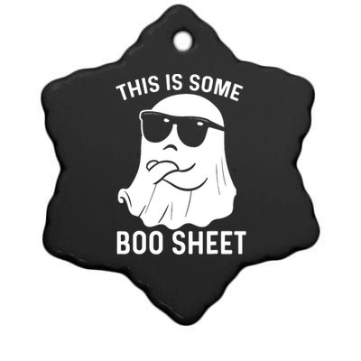 This Is Some Boo Sheet Ghost Halloween Costume Ceramic Star Ornament