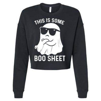 This Is Some Boo Sheet Ghost Halloween Costume Cropped Pullover Crew
