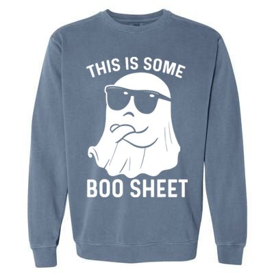 This Is Some Boo Sheet Ghost Halloween Costume Garment-Dyed Sweatshirt