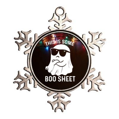 This Is Some Boo Sheet Ghost Halloween Costume Metallic Star Ornament