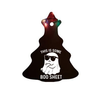 This Is Some Boo Sheet Ghost Halloween Costume Ceramic Tree Ornament