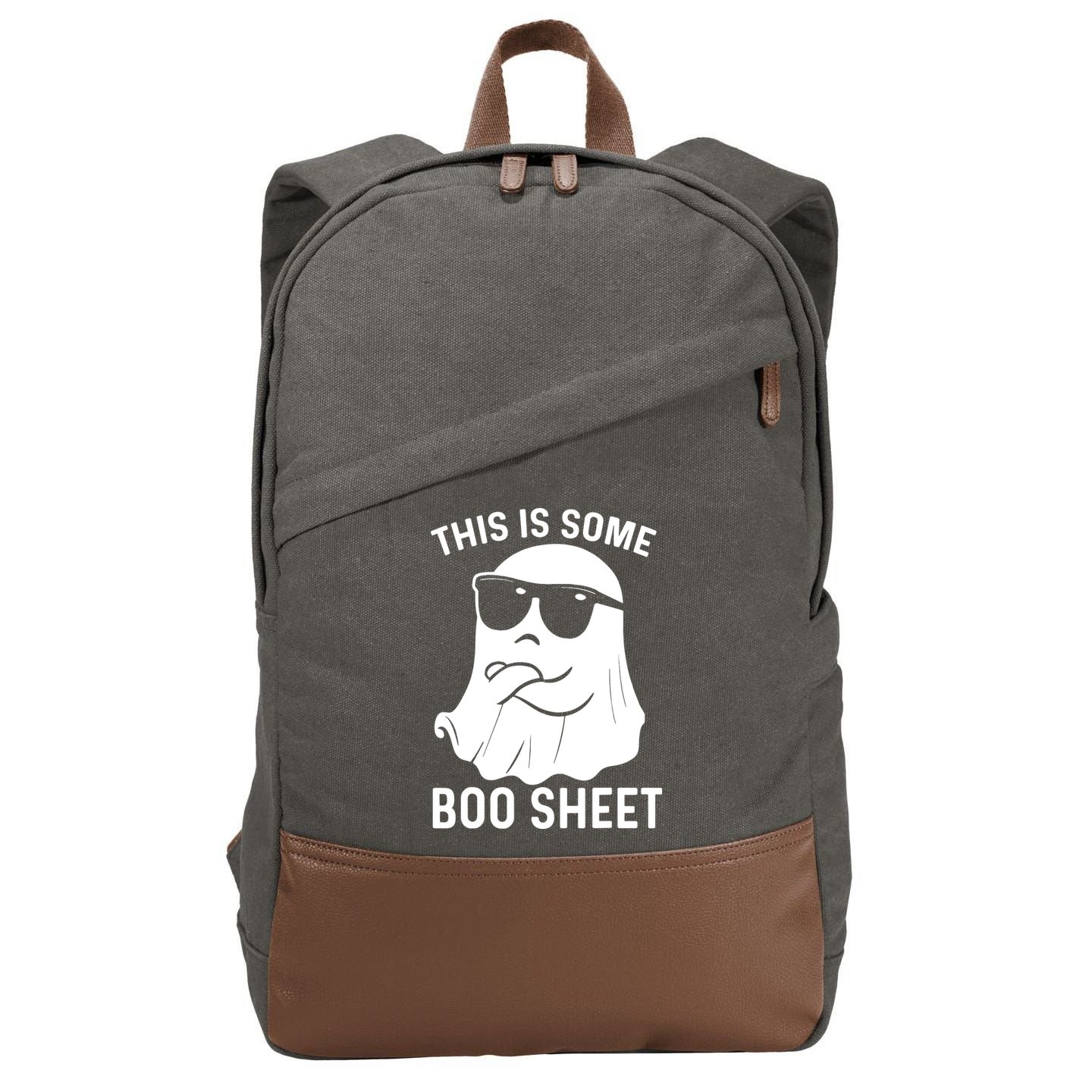 This Is Some Boo Sheet Ghost Halloween Costume Cotton Canvas Backpack