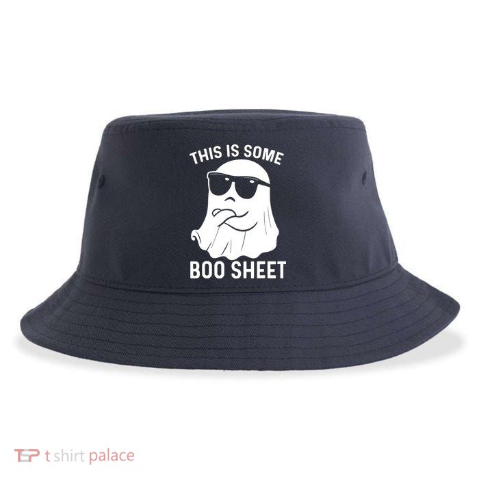This Is Some Boo Sheet Ghost Halloween Costume Sustainable Bucket Hat