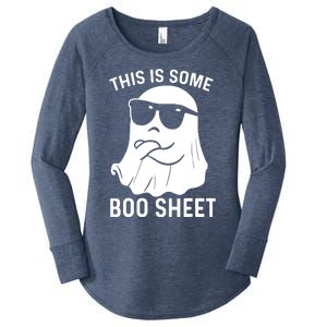 This Is Some Boo Sheet Ghost Halloween Costume Women's Perfect Tri Tunic Long Sleeve Shirt