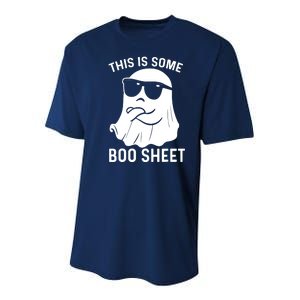 This Is Some Boo Sheet Ghost Halloween Costume Youth Performance Sprint T-Shirt