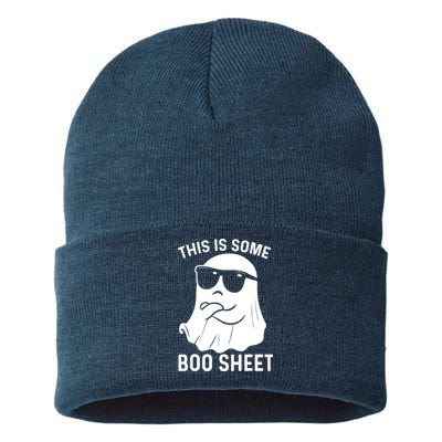 This Is Some Boo Sheet Ghost Halloween Costume Sustainable Knit Beanie