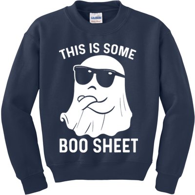 This Is Some Boo Sheet Ghost Halloween Costume Kids Sweatshirt