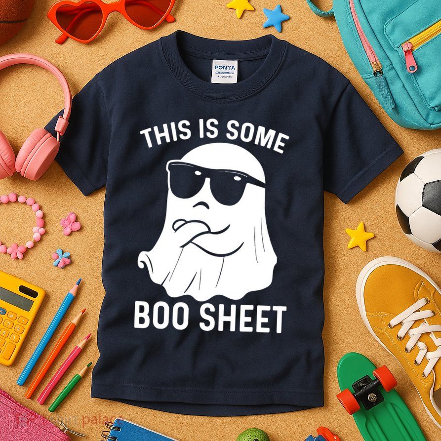 This Is Some Boo Sheet Ghost Halloween Costume Kids T-Shirt