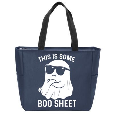 This Is Some Boo Sheet Ghost Halloween Costume Zip Tote Bag