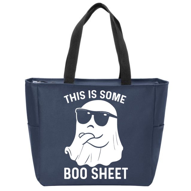 This Is Some Boo Sheet Ghost Halloween Costume Zip Tote Bag