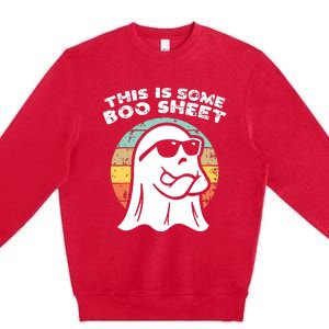 This Is Some Boo Sheet Ghost Sunglasses Halloween Premium Crewneck Sweatshirt