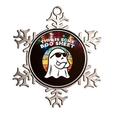 This Is Some Boo Sheet Ghost Sunglasses Halloween Metallic Star Ornament